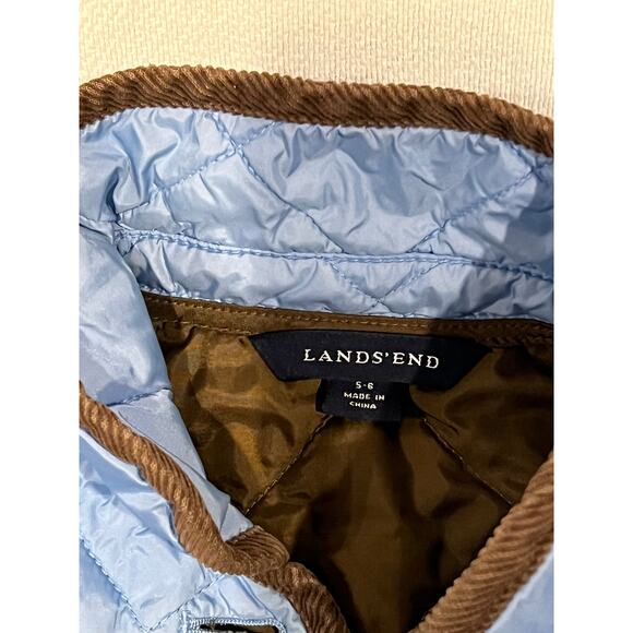 Lands End Girls Packable Jacket Girls Small 6 - Picture 2 of 3